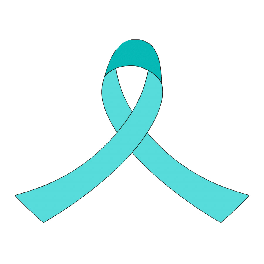 Lazo Verde azulado. Cáncer de ovario