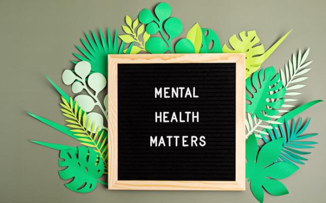 pizarra con frase: Mental Health Matters