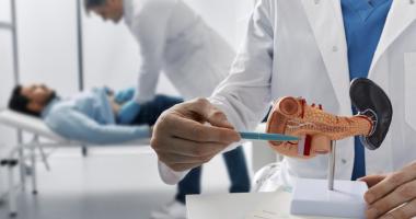 Médicos realizando estudios sobre el páncreas 