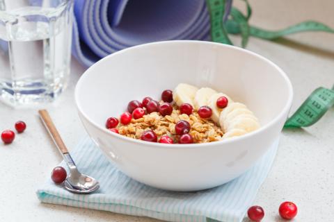 Puedes comer bananas y cereales antes del ejercicio