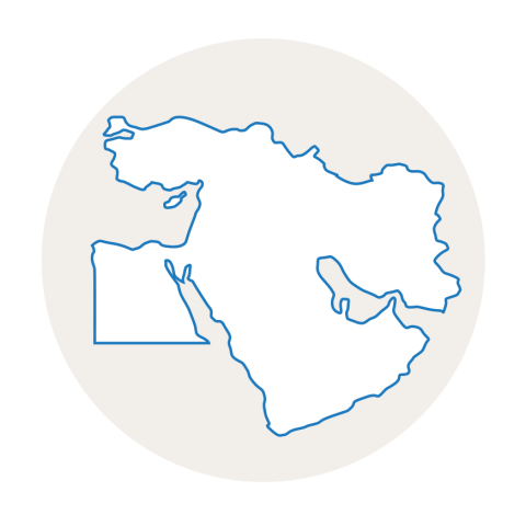 Silueta de Oriente Medio.